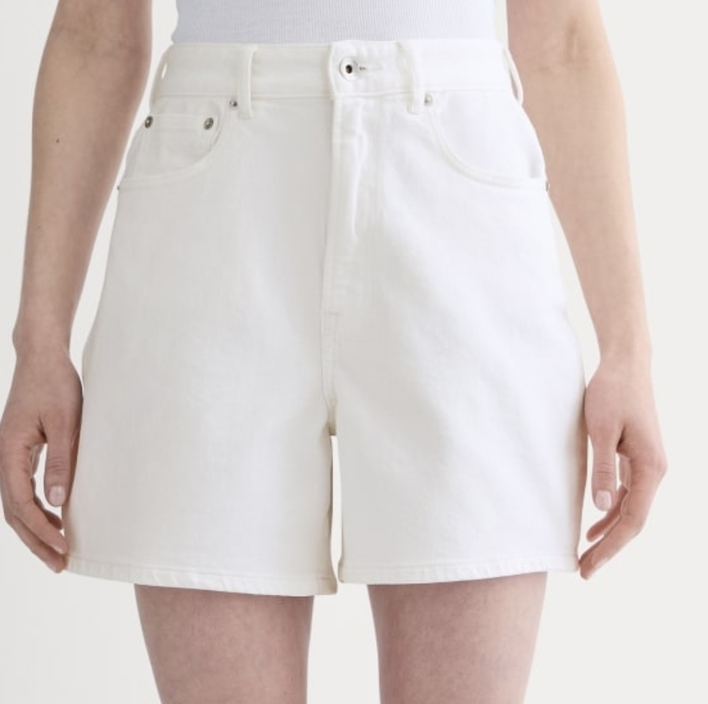 NWT Everlane A Line White Denim Shorts